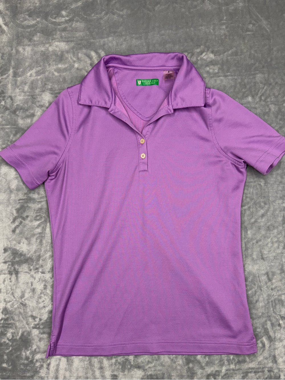 Oxford Golf Earth Tech Super Dry Purple Polo Shirt